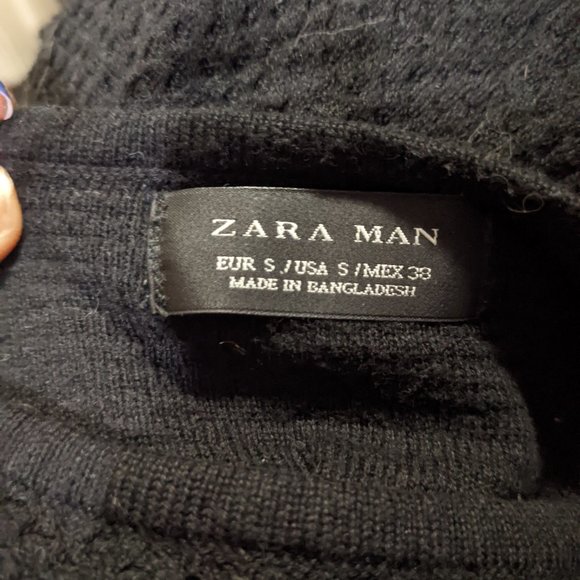 Zara Man Men's Size Small Sweater Warm Grey Gray Top - Picture 4 of 4